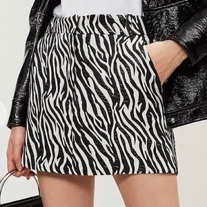 Topshop zibra patterned mini skirt